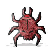 spooky cartoon beetle