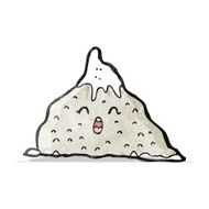 cartoon happy mountain