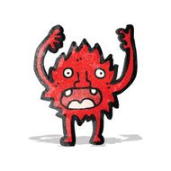 cartoon little furry monster N2