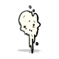 gross melting skull cartoon N3