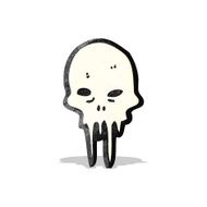 gross melting skull cartoon N4