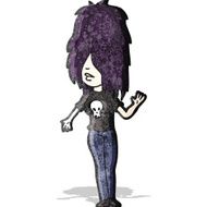 cartoon rock girl N3