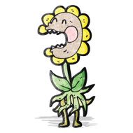 cartoon carnivorous flower
