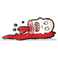 gross severed head cartoon N8