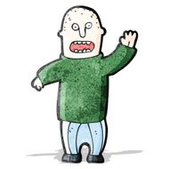 cartoon nervous man N7