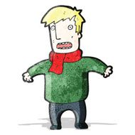 cartoon nervous man N8