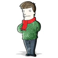 cartoon nervous man N9