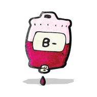 cartoon blood bag