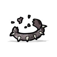 spiky dog collar cartoon N2