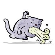 cartoon belching cat N2
