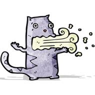 cartoon belching cat N3