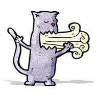 cartoon belching cat N4