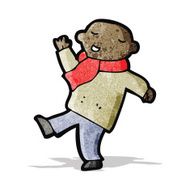 cartoon man in scarf N3