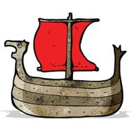 Cartoon Viking Ship N7