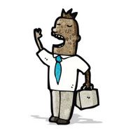 cartoon businessman doing his business N2