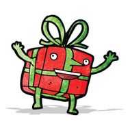 cartoon christmas present N17