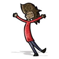 cartoon happy person