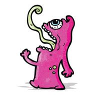 cartoon crazy monster N22