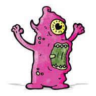 cartoon crazy monster N23