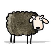 cartoon black sheep