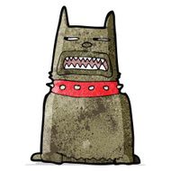 cartoon angry dog