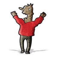 cartoon frightened man N15