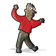 cartoon startled man