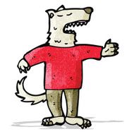 cartoon wolf in human clothing N2