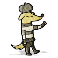 cartoon cool french dog N3