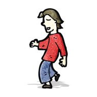 cartoon walking boy