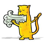 cartoon burping cat