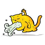 cartoon burping cat N4