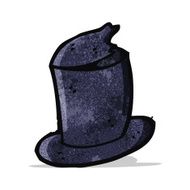 cartoon old top hat N6
