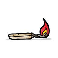cartoon burning match