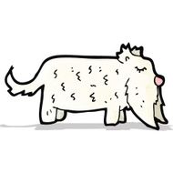 cartoon white terrier