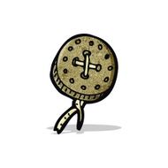 cartoon old button