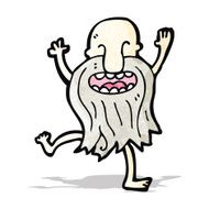 cartoon old man dancing