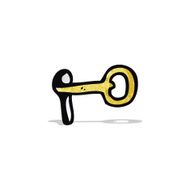 cartoon key in lock N2
