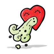 cartoon love sick heart N2