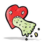 cartoon love sick heart N3