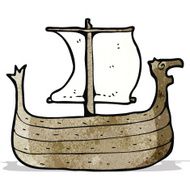 Cartoon Viking Ship N9