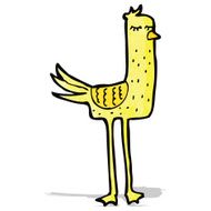cartoon funny long legged bird N2