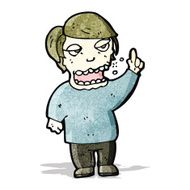 cartoon burping man