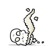 cartoon smoking skull N3