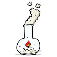 cartoon candle in lamp