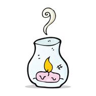 cartoon candle in lamp N3