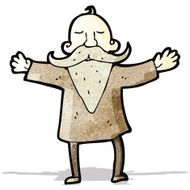 Cartoon Man With Impressive Beard N3