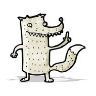 funny cartoon wolf N4