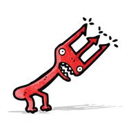 cartoon devil&#039;s pitchfork N2