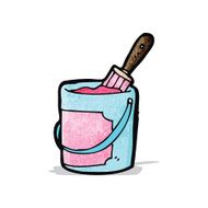 cartoon bright paint can